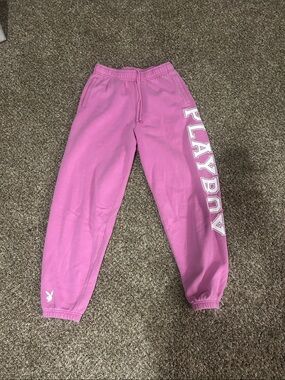 PLAYBOY Pink Logo Joggers for women
